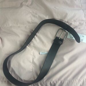 Urban Outfitters Black Belt with Silver Buckle